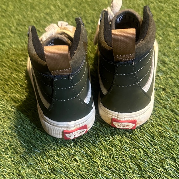 Vans MTE Kids High-Top Sneakers - Dark Green and White 1Y - Picture 3 of 7